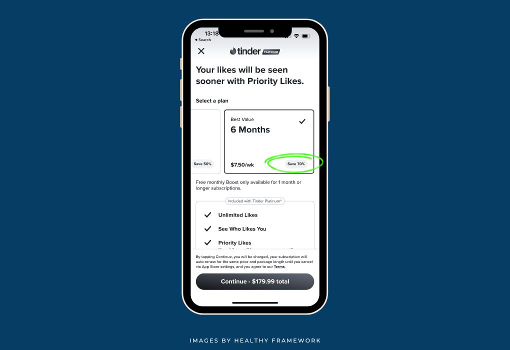 Tinder screenshot save on longer term membership