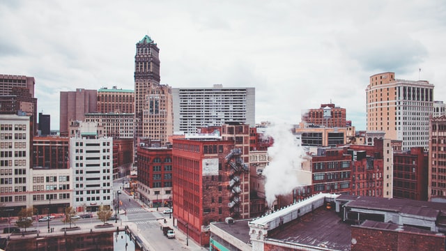 Downtown Detroit in Michigan
