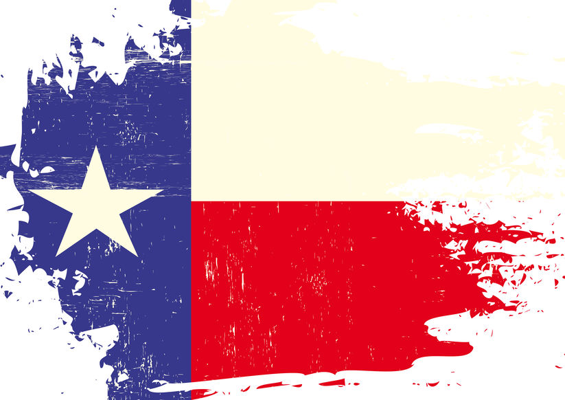 A flag of Texas with a grunge texture