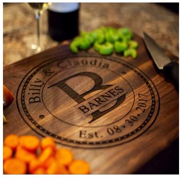 Personalized wooden cutting board