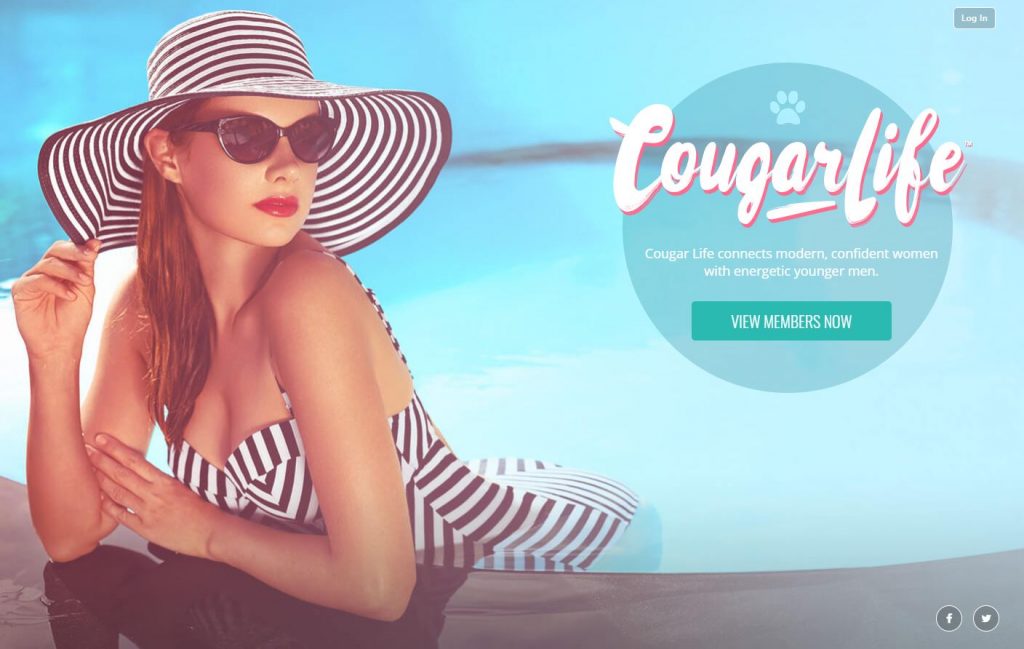 Cougar life dating app homepage