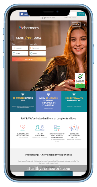 eharmony app screenshot