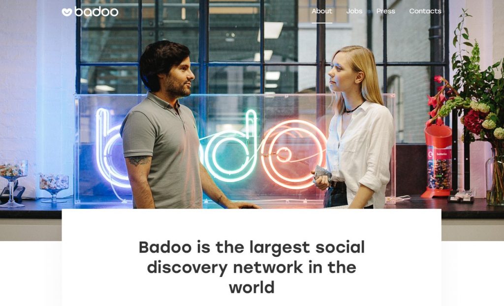 Badoo Dating Homepage