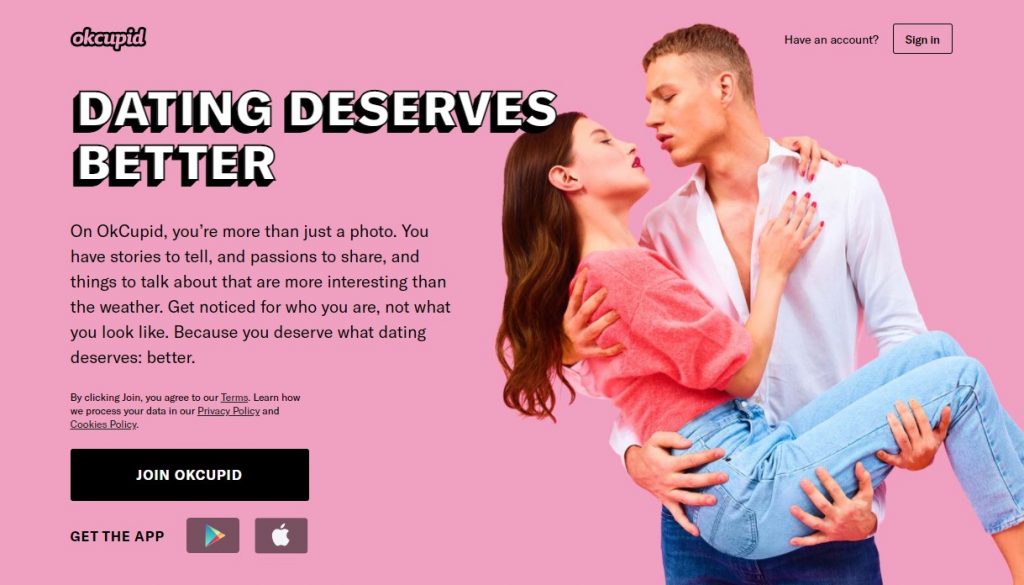 OKCupid Homepage