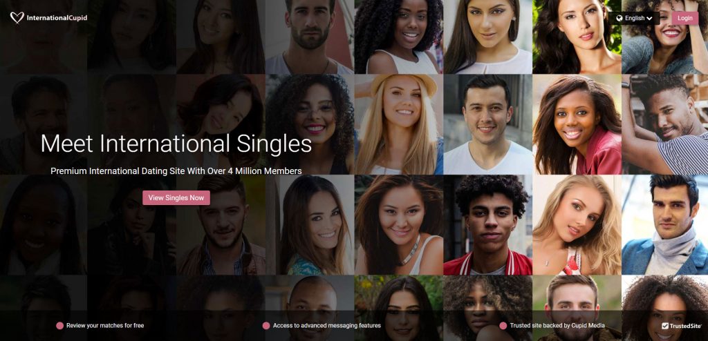 International Cupid Homepage Screenshot