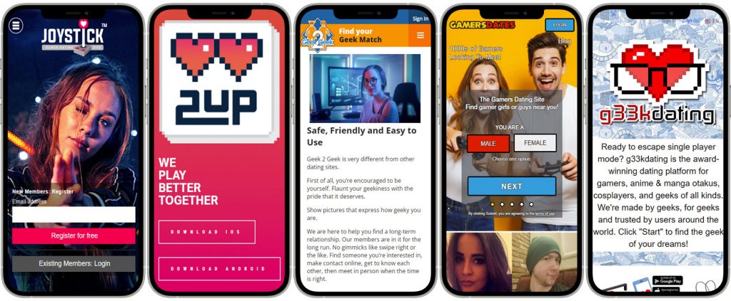 Gamer Dating Apps - Joystick, 2UpDating, Geek2Geek, GamersDates, g33kDating