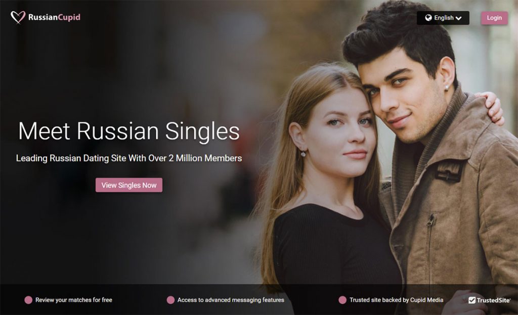 Russian Cupid Homepage Screenshot
