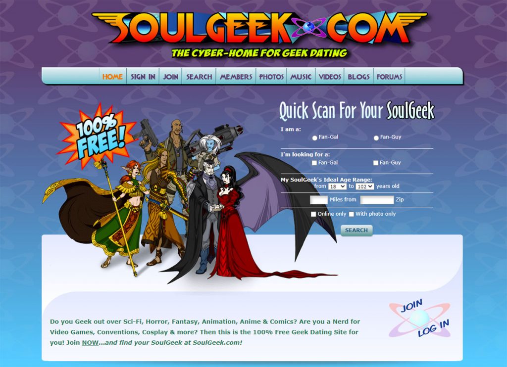 SoulGeek Homepage Screenshot