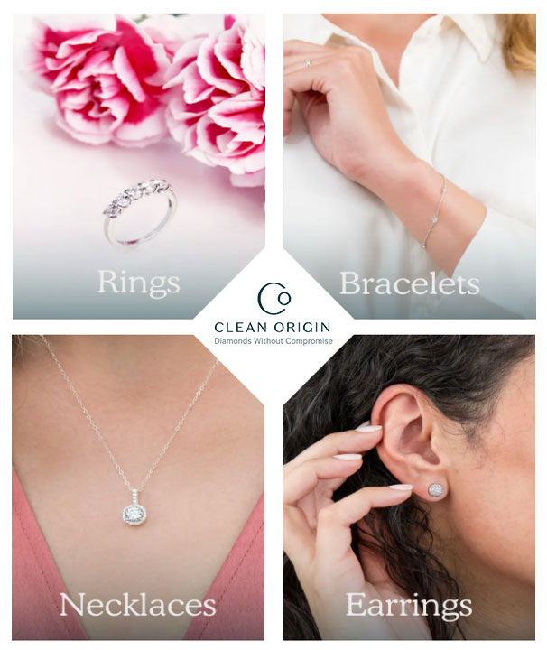 Clean Origin Jewelry - Lab Grown Diamond Rings, Bracelets, Necklaces, and Earrings