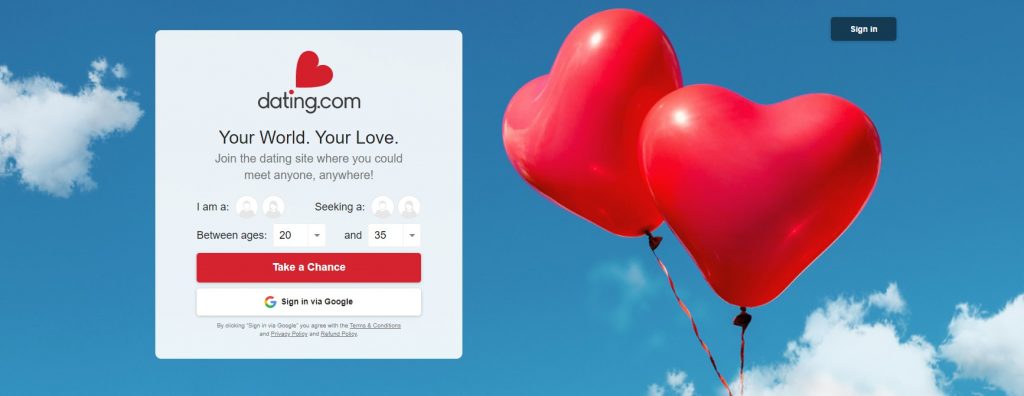 Dating com homepage