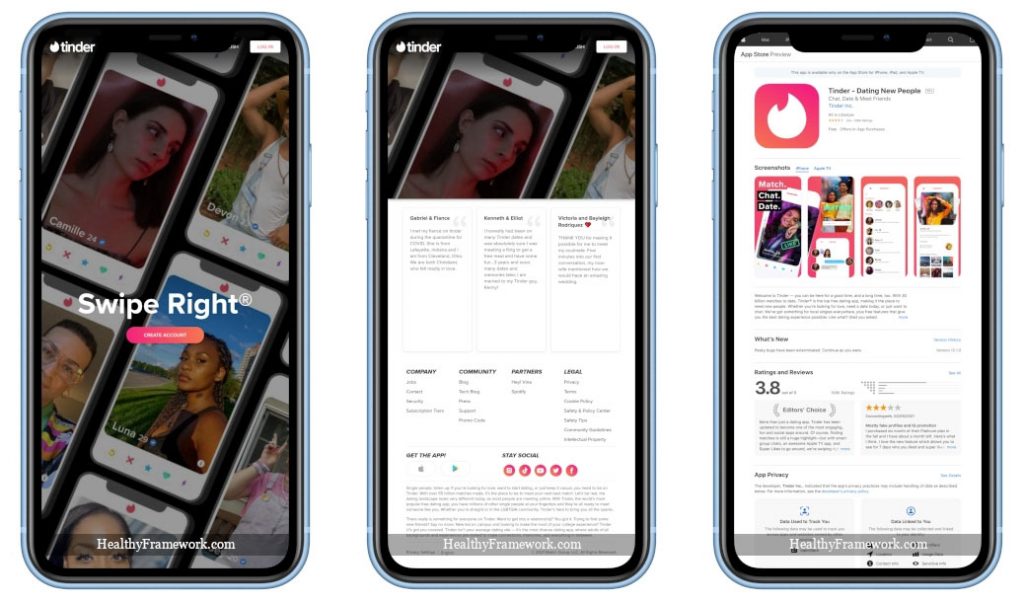 Tinder Mobile Screenshots - App and User Reviews