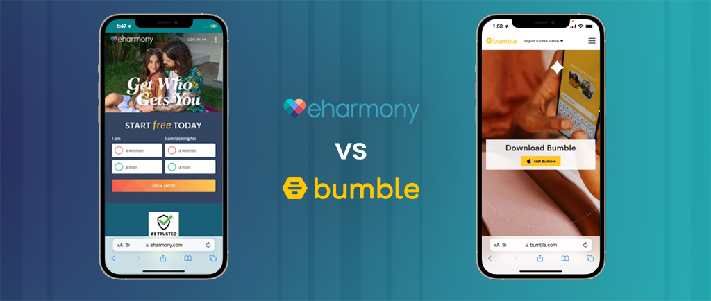 eHarmony vs Bumble Custom Image