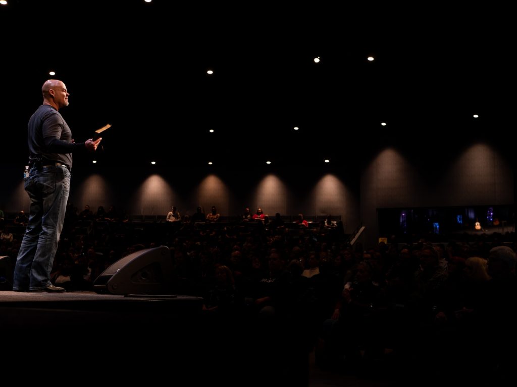 Pastor in a church