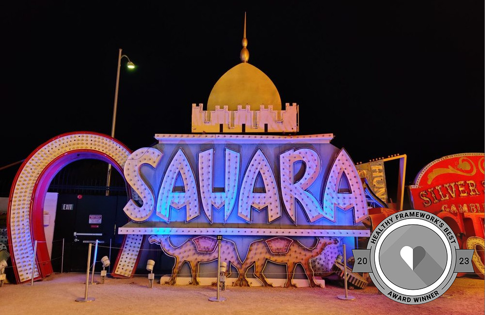 Sahara sign at Neon Museum in Las Vegas, NV